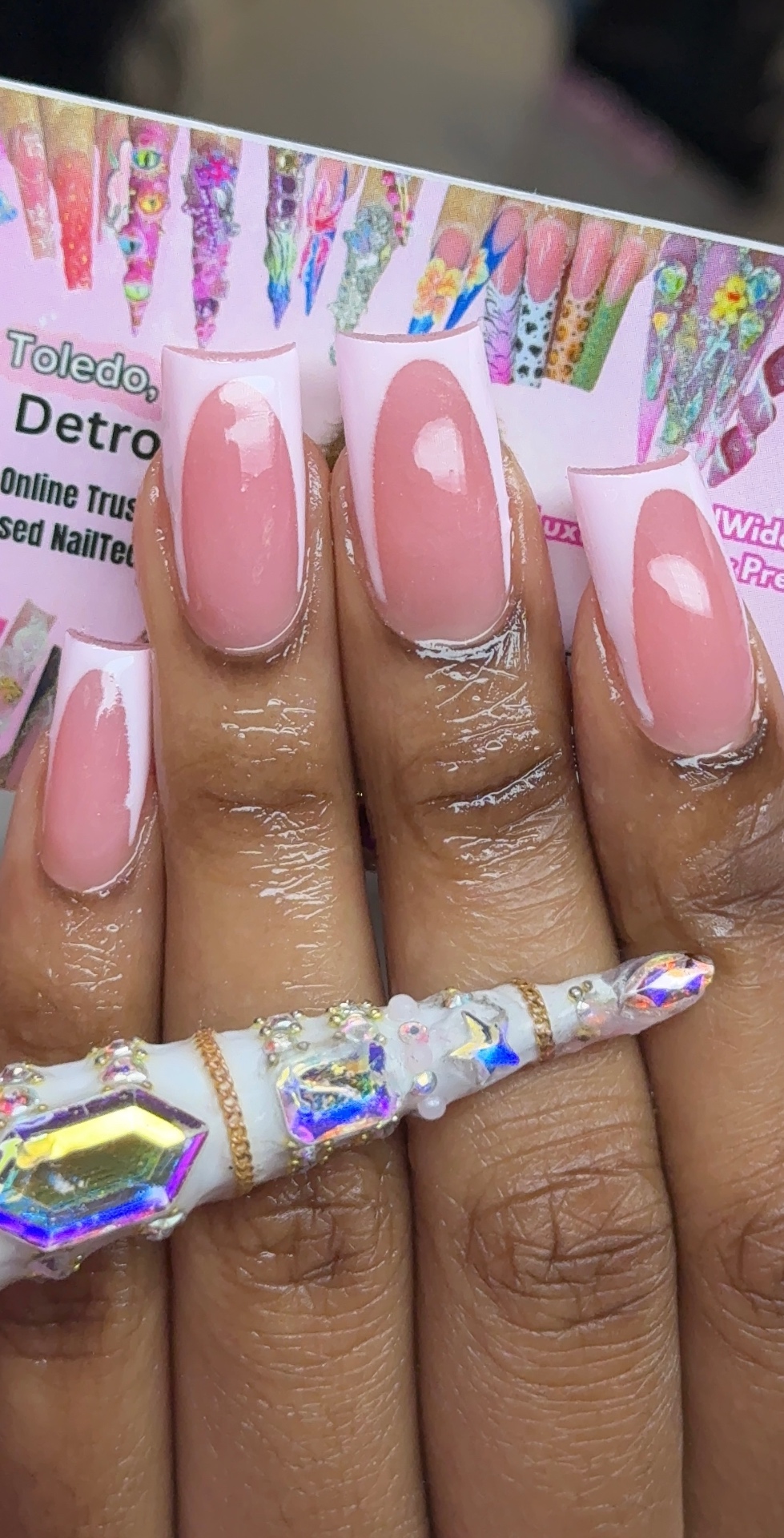 French tip bling set